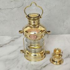 Antique Brass Ship Oil Lantern Hanging Lamp Collectible Decor Item picture