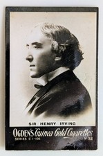 1902 Ogdens Guinea Gold Tobacco Card - Series C - #32 Sir Henry Irving picture