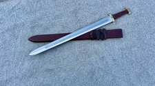 Hand-Forged Viking Sword: Stainless Steel Medieval Cosplay Prop Replica Sword picture