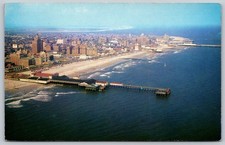 Atlantic City New Jersey Aerial View Pier Beach Jack Freeman Postcard PC313 picture