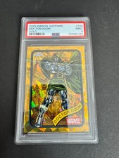 2025 Topps Chrome Marvel Sapphire Doctor Doom Gold Refractor /50 #148 PSA 9 picture