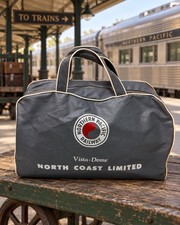 Vtg Northern Pacific Railway Train Vista-Dome North Coast Ltd  Bag + 2 Brochues picture