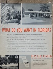 1958  River park fort pierce florida waterfront community homes Vintage Ad picture