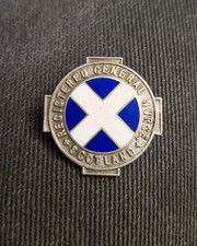 Vintage Silver Enamel Scottish Registered General Nurse Badge Birmingham 1950 picture