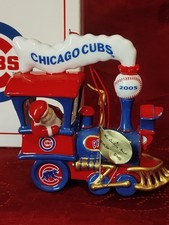 Danbury Mint 2005 Chicago Cubs Santa Driving Train Christmas Ornament: MLB picture