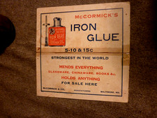 RARE--1890S--MCCORMICK'S IRON GLUE-ADVERTISING-GAME BOARD picture
