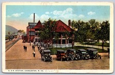 K41/ Charleston West Virginia Postcard c1910 K&M Railroad Depot 167 picture