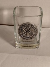 Heritage Metalworks Square Shot Glass Detailed Pewter Dept Of The Army Design picture