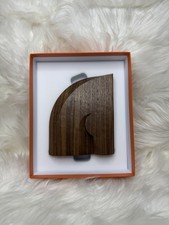 Brand New Hermes Horse Alezan Bookend Walnut Naturel BNIB picture