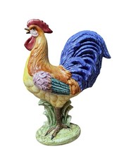 Vintage Dept 56 Vietri Hand-painted Italian Ceramic Rooster Sculpture picture
