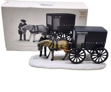 VTG 1989 Department 56 Heritage Village Amish Buggy Porcelain Accessory Retired picture