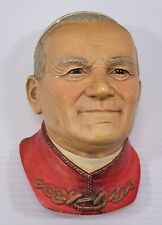 N) Vintage 1980 Legend Products Chalkware Bust Pope John Paul II - Wall Hanger picture