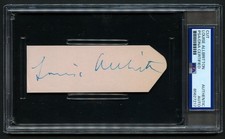 Louise Allbritton d1979 signed autograph 1.5x4.5 cut Actress: Dracula PSA Slab picture