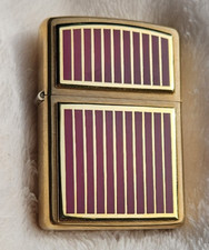 Zippo Lighter 1995 Red Marble, Plate, 2-Sides, Un-used/Un-fired, Beautiful picture