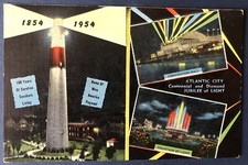 VINTAGE POSTCARD Linen 1854-1954 Atlantic City, Centennial World’s Playground  picture