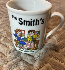 The Smith’s Vtg 1976 Papel Coffee Cup Mug Happy Hour Time Family Man Woman picture