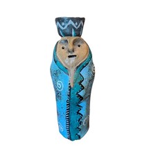 Judy Peele Comanche Tribal Blanket People Pottery Sculpture Limited Edition 7.5” picture