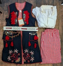Vintage 80's Cepelia Polish Folk Costume Krakow Mens? Suit Vest Pants Belt S picture