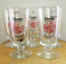 Set of 5 Vintage Schmidt's 100th Anniversary Beer Glasses 1960 6