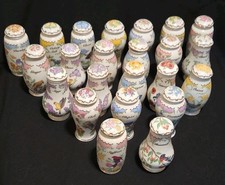 Lenox Rare Birds and Blossoms 23 Porcelain Spice Jar Set 1994 Vintage picture