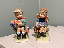 Enesco Little Boy and Girl With Fruit Baskets Figurine 8
