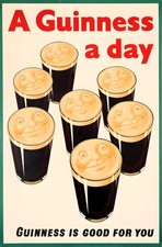 Guiness Beer Vintage Advertisement Poster Art Premium Photo Print 4 Sizes #5 picture