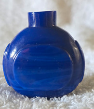 Vintage Blue Glass Snuff Bottle picture
