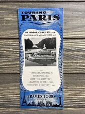 Vintage Travel Brochure Frames’ Tours Limited Touring Paris By Motorcoach 1959 picture