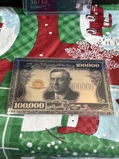Cardsmith Currency Series 3 100k Federal Reserve Note  Double Sided Holo Stamped picture