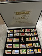 Vintage Snickers World Cup USA 94 Multi-Color Limited Edition Pin Collection Box picture