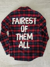 Cakeworthy Disney Snow White Fairest Of Them All Flannel Shirt Womens Size Med picture