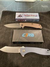 ABKT Scavenger and CJRB Kicker flipper knives picture