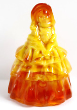 Boyd Glass Colonial Louise Doll Sunburst Persimmon Color Figurine 1978-83 picture