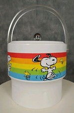 Very Rare PEANUTS Snoopy & Woodstock Ice Bucket 1965 MCM  picture