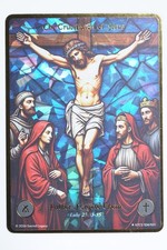 2026 Sacred Legacy Crucifixion of Jesus #104/100 Secret Rare Stained Glass picture