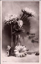 1907 RPPC Happy Days & Many Flowers Postcard, Rotograph Co. New York picture