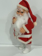Vtg Santa Claus Japan Felt Figure Rubber Face Hands Belt Boots Orig Label 9” picture