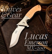 Emerson Knives Custom MX-200 SF Lucas Emerson Custom Kukri Knife Earnest Emerson picture