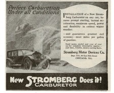 1919 STROMBERG Carburetor art Chicago Illinois Vintage Print Ad picture