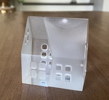 RARE IITTALA FINLAND SIGNED LIMITED ED.~ JORMA VENNOLA GLASS HOUSE~1987 picture
