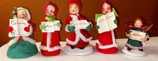 Lot of 5 -Vintage Annalee Christmas Caroler Dolls Choir Figurines  picture