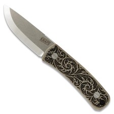 Knafs Blade Texas Exclusive Lulu - Filigree OD Green Micarta - MagnaCut picture