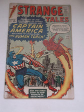 MARVEL: STRANGE TALES #114, CAPT AMERICA VS HUMAN TOUCH, BARON MORDO, 1963, GD- picture
