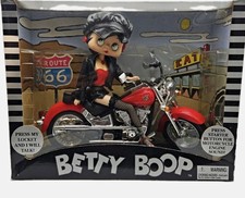 New Vintage BETTY BOOP on Chopper / Motorcycle / Bike Figurine in Original Box picture