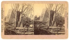 IOWA STEREOVIEW - Grinnell Tornado Ruins - James Everett c1882 picture