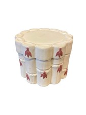 Vtg Wedgwood Jasperware Terracotta and Primrose Bamboo Trinket Box with Lid picture