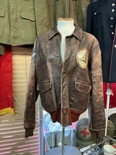 Rare WW11 USAAF Air transport Burma India China Type 2 Leather Flight Jacket ATC picture