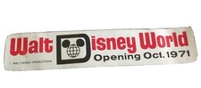 ORIGINAL 1971 WALT DISNEY WORLD GRAND OPENING AD BUMPER STICKER OCT. VTG RARE picture