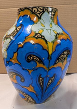 Renato Bassanelli for Keramos Rome, Italy Art Deco Roman Secession Flower Vase picture