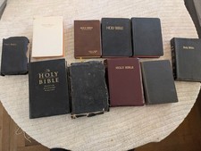 The Holy Bible 10 Bible Lot Various Years Early 1900 And Recent Years picture